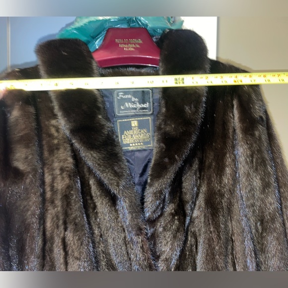 SALE big HIT BUYVtg mahogany brown full length mink coat  black lining w shaw - Picture 13 of 16